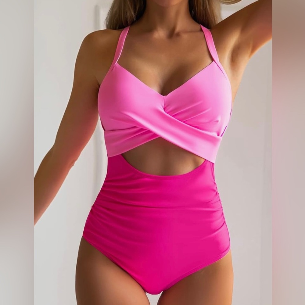 NWT Eomenie Pink One Piece Bathing Suit